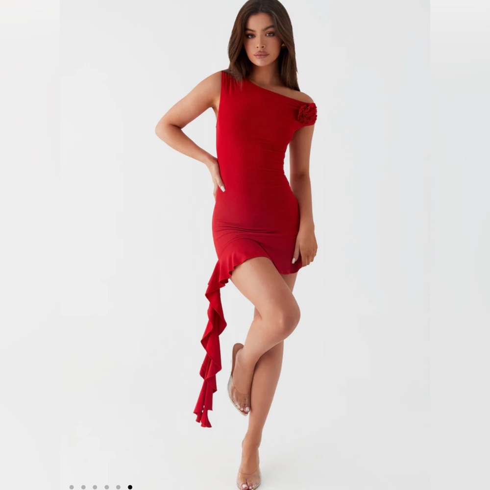 Peppermayo Red Rose Ritual Mini Dress Size 8 Large NWT NEW - Picture 3 of 9